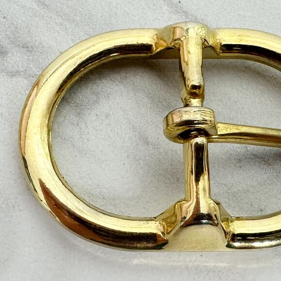 Oval Gold Tone Simple Basic Belt Buckle - Picture 6 of 14
